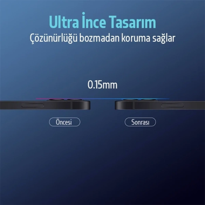 Nevamel ALLY İPhone 12 Mini 3D Full Tempered Glass Cam Kamera Koruyucu-(5775)