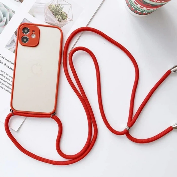 Nevamel ALLY iPhone 12 Mini 5.4 Askılı Koruyucu Silikon Kılıf-(5775)