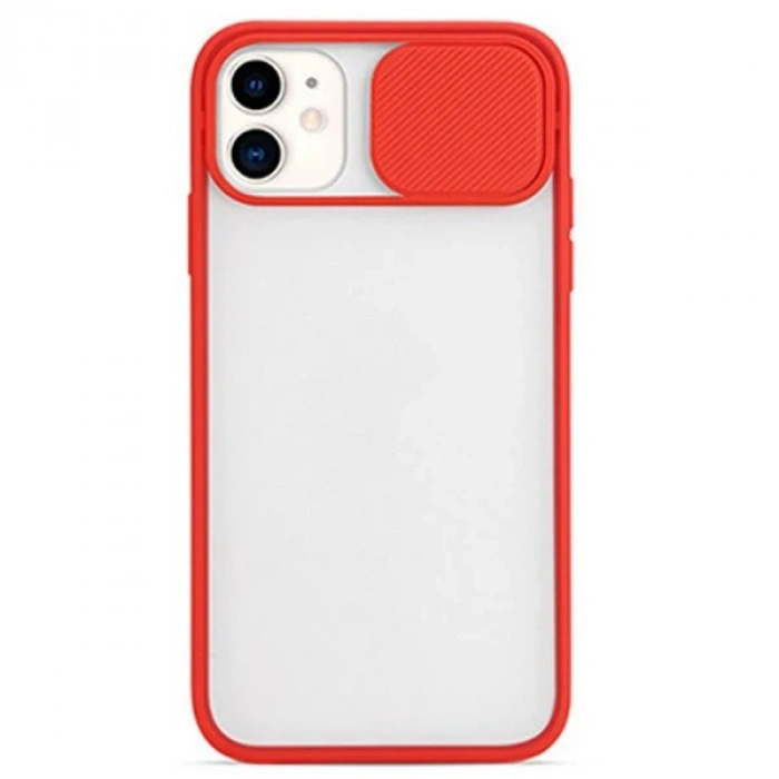 Nevamel Ally İPhone 12 Mini 5.4 Kamera koruyucu Sürgülü Şeffaf Kılıf-(5775)