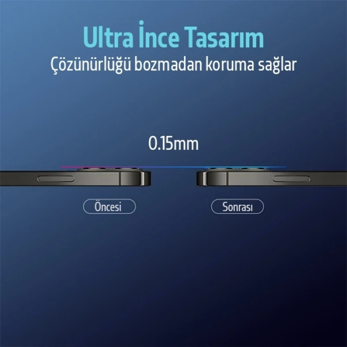 Nevamel ALLY İPhone 12 Pro 6.1 3D Full Tempered Glass Cam Kamera Koruyucu-(5775)