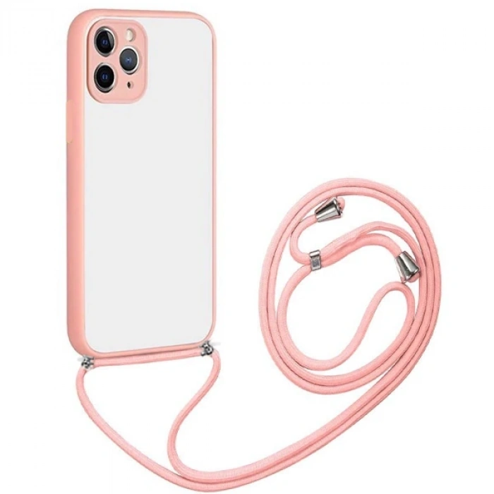 Nevamel ALLY iPhone 12 Pro 6.1 Askılı Koruyucu Silikon Kılıf-(5775)