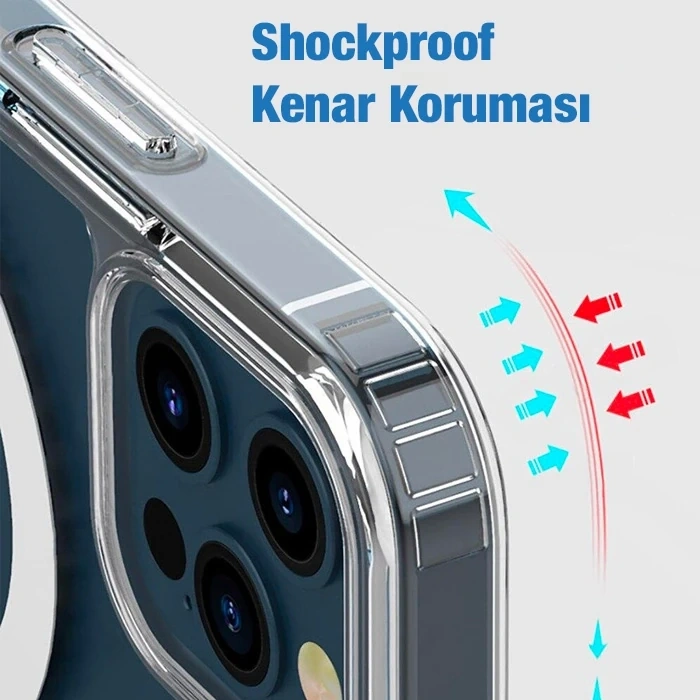 Nevamel ALLY iPhone 12 Pro Max 6.7inç Magsafe Uyumlu Manyetik Kılıf-(5775)