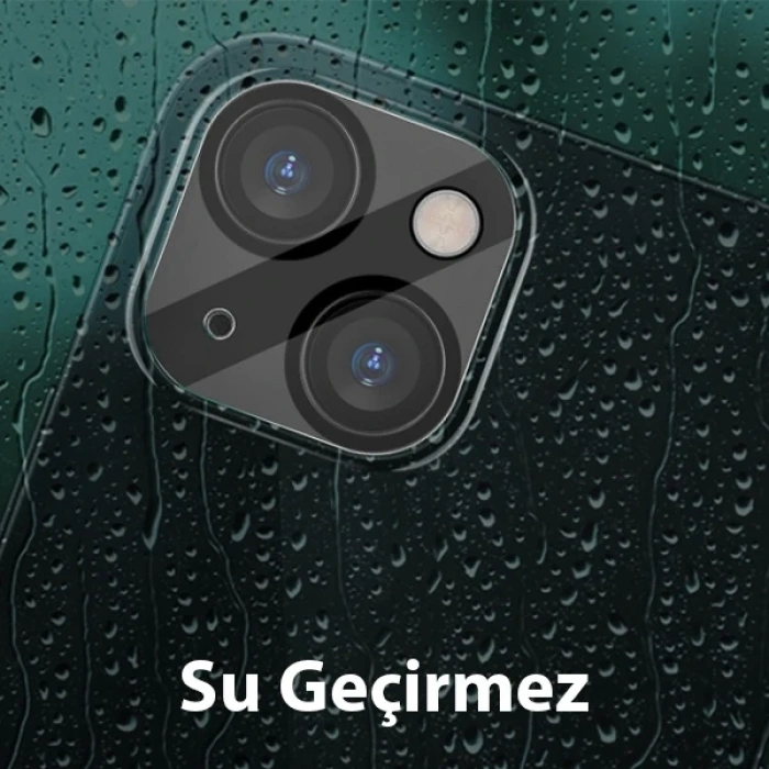 Nevamel ALLY İPhone 13-13 Mini 3D Full Tempered Glass Cam Kamera Koruyucu-(5775)