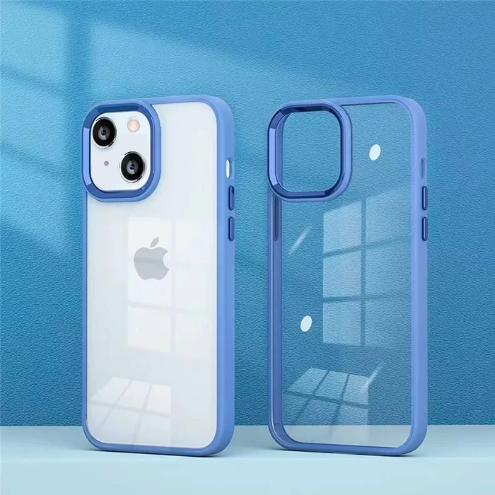 Nevamel Ally iPhone 13 6.1inç Kılıf Parlak Renkli Çerçeveli Ultra Lüx TPU Silikon Kılıf-(5775)