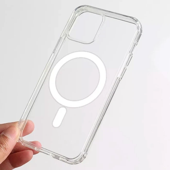 Nevamel ALLY iPhone 13 Pro Max Magsafe Uyumlu Manyetik Kılıf Silikon Kılıf-(5775)