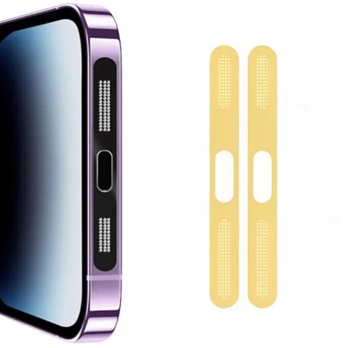 Nevamel Ally iPhone 14 İçin Anti-Dust Toz Ve Kir Önleyici Sticker 2 Adet Set-(5775)