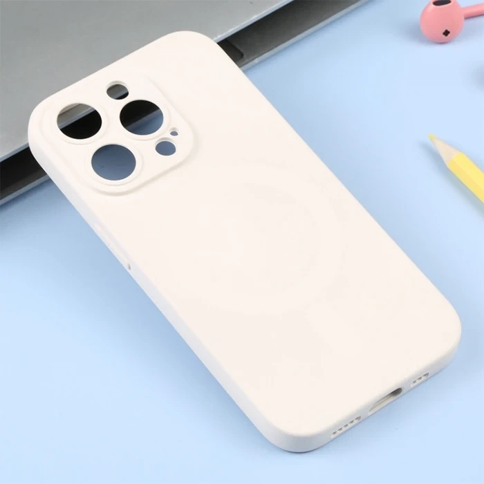 Nevamel ALLY iPhone 14 Pro 6.1inç Liquid Silica Magsafe Uyumlu Silikon Kılıf-(5775)