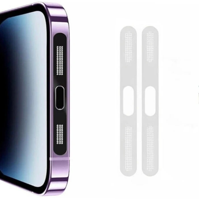 Nevamel Ally iPhone 14 Pro Max  İçin Anti-Dust Toz Ve Kir Önleyici Sticker 2 Adet Set-(5775)