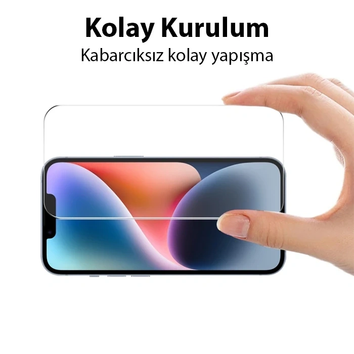 Nevamel Ally iPhone 15 Full HD Tempered Kırılmaz Cam Ekran Koruyucu-(5775)