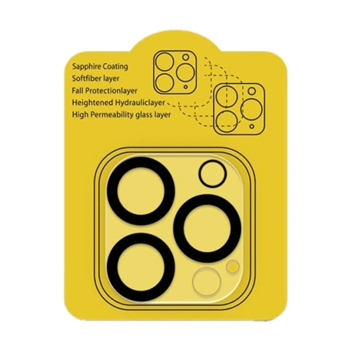 Nevamel Ally iPhone 15 Pro-15 Pro Max Full Tempered Kamera Lens Koruma Camı-(5775)