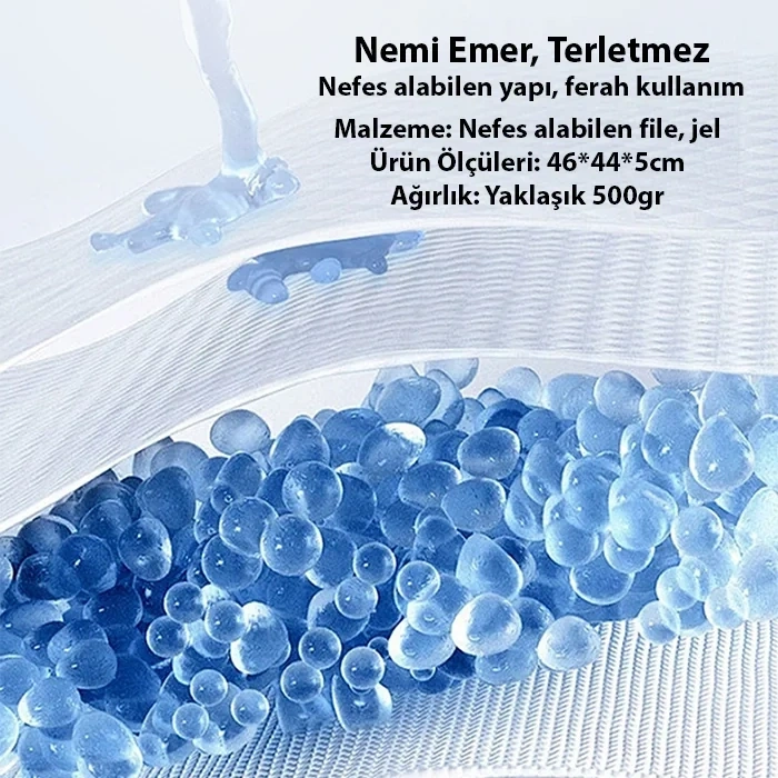 Nevamel ALLY Jel Destekli Ortopedik Bel Sırt Minderi | Araç Ofis ve Ev Koltukları İçin Ergonomik Bel Sırt Destek Minderi-(5775)