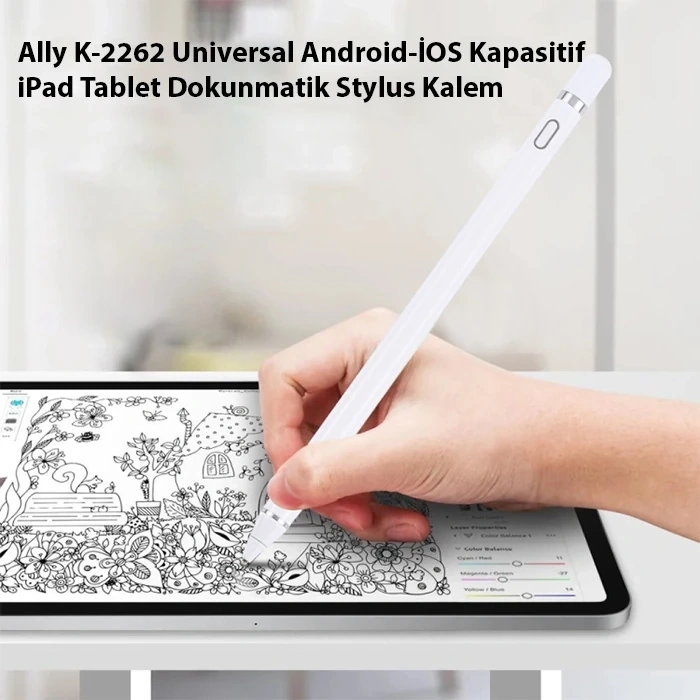Nevamel Ally K-2262 Universal Android-İOS Kapasitif iPad Tablet Dokunmatik Stylus Kalem-(5775)