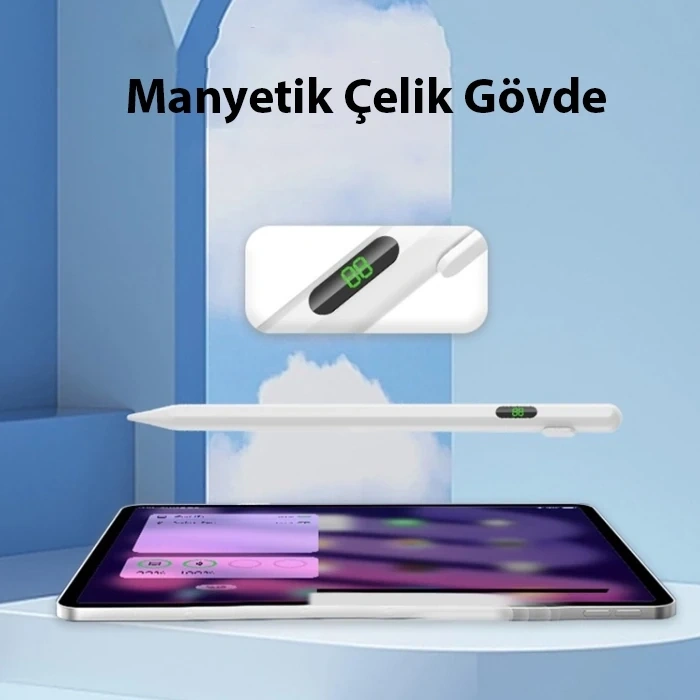 Nevamel ALLY K-2268 Dijital Göstergeli Universal Kapasitif Stylus iPad Tablet Dokunmatik Kalem-(5775)