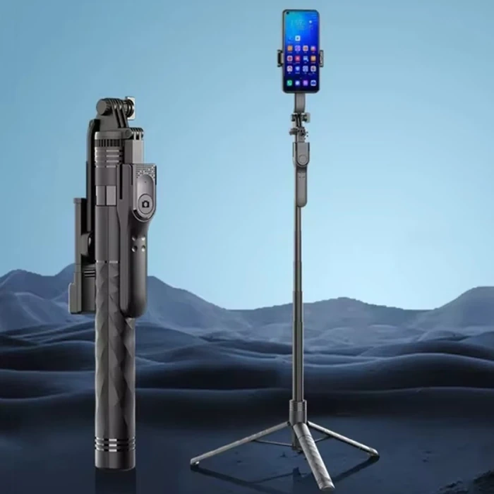 Nevamel ALLY K28 Uzaktan Kumandalı Canlı Yayın Bluetooth Standlı Selfie Çubuğu Tripod-(5775)
