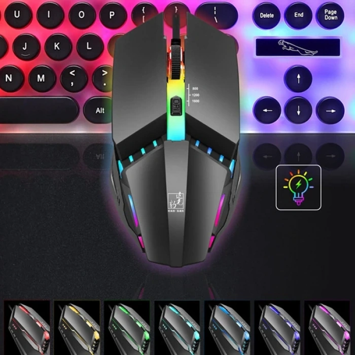 Nevamel ALLY K3  Işıklı Kablolu Oyuncu- Gaming Mouse-(5775)
