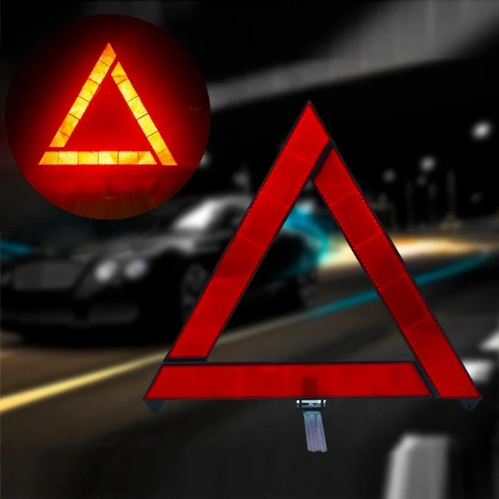 Nevamel Ally Katlanabilir Araç Oto Acil Durum Arıza Reflektörü Yansıtıcı Dur İşareti-(5775)