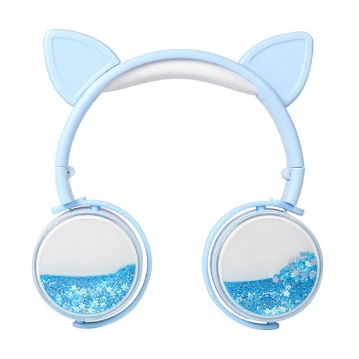 Nevamel ALLY Kedi Kulak Simli Kablolu Mikrofonlu Kulaküstü Kulaklık 3.5mm jack-(5775)