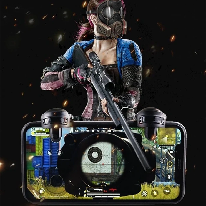 Nevamel ALLY L1R1 Gamepad Oyun Ateşleyici Tetik- Level 3 Helmet PUBG Gadget-(5775)