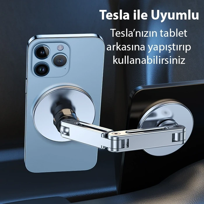 Nevamel ALLY LF-256 Alüminyum Araç İçi Torpido Üstü Manyetik Telefon Tutucu-(5775)