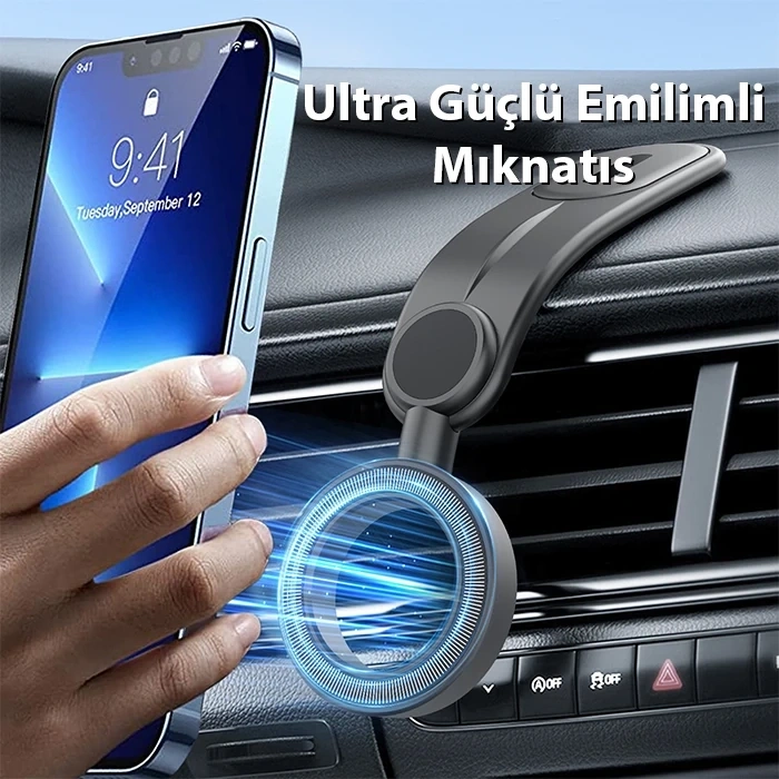 Nevamel ALLY Magsafe Uyumlu Araç İçi Torpido Üstü Manyetik Telefon Tutucu-(5775)