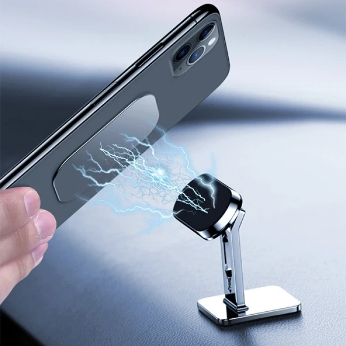 Nevamel ALLY Manyetik Mıknatıslı Stand Tipi Telefon Araç Tutucu-(5775)