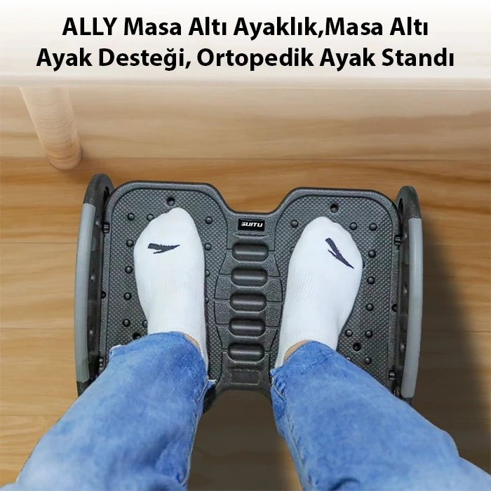 Nevamel ALLY Masa Altı Ayaklık Masa Altı Ayak Desteği Ortopedik Ayak Standı-(5775)