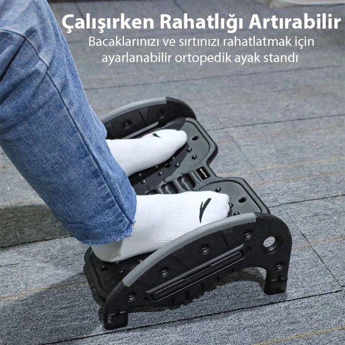 Nevamel ALLY Masa Altı Ayaklık Masa Altı Ayak Desteği Ortopedik Ayak Standı-(5775)