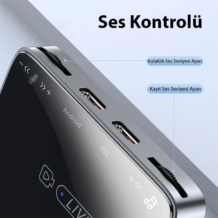 Nevamel ALLY MH-319 Type-c 2 İN 1 Canlı Yayın İçin Dönüştürücü Live Converter-(5775)