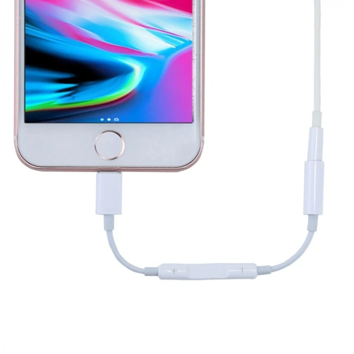 Nevamel Ally Mh020 İPhone 14-13-12-11 Lighting 3.5mm Kulaklık Jakı Adaptörü-(5775)