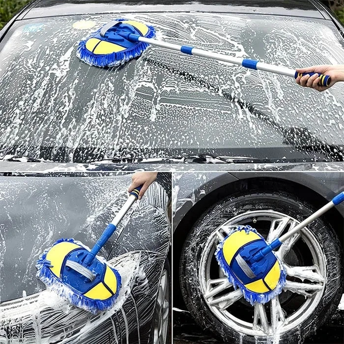 Nevamel ALLY Mikrofiber Dönebilen Püsküllü Araba Yıkama Ve Temizleme Fırçası-(5775)