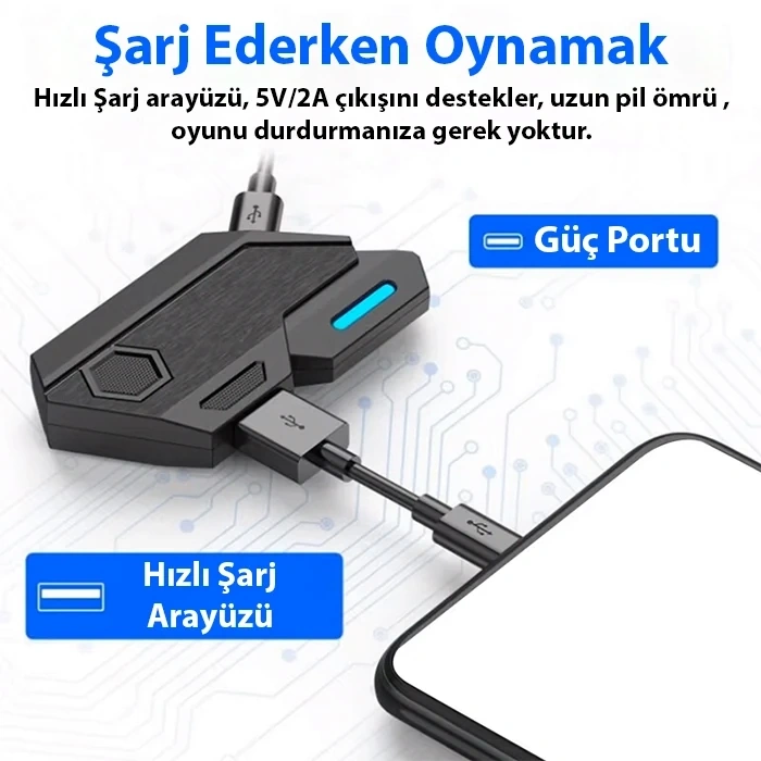 Nevamel® ALLY Mix Elite Plus - PUBG denetleyicisi için Gamepad mobil oyun klavye Mouse dönüştürücü Bluetooth Android oyun adaptörü-(5775)