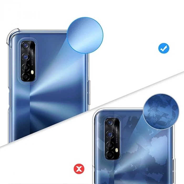 Nevamel ALLY Oppo Realme 7 Anti-Drop Silikon Kılıf Shockproof Kılıf-(5775)