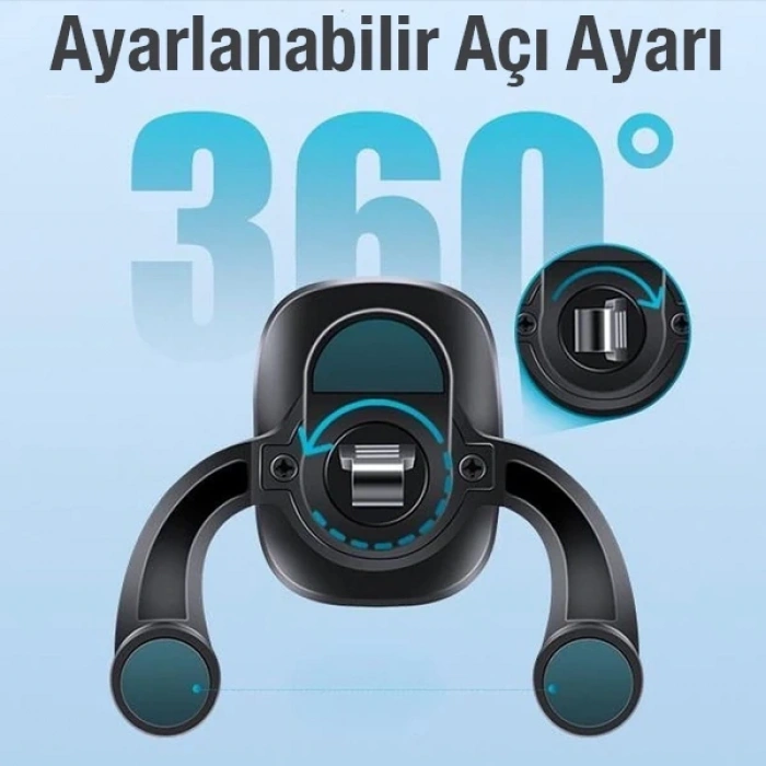 Nevamel Ally Oto Araç Havalandırma Klima Bölmesi Manyetik Araç içi Telefon Tutucu-(5775)