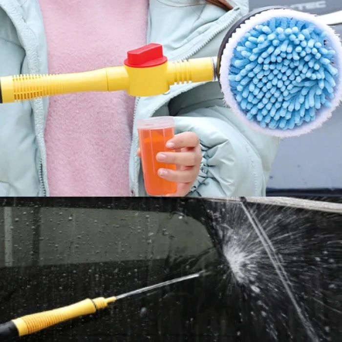 Nevamel ALLY Otomatik Dönen Araç Yıkama Fırçası Mikrofiber Araba Yıkama Paspas Sabunluk Set-(5775)