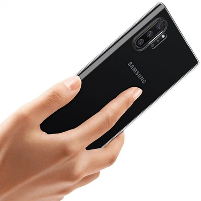 Nevamel Ally Samsung Galaxy Note 10 Ultra Slim Fit Şeffaf Silikon Kılıf-(5775)