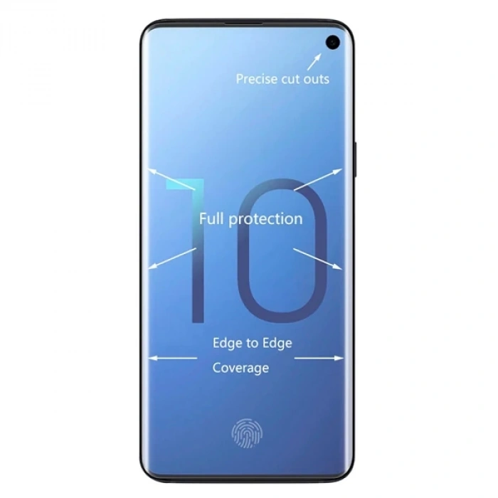 Nevamel Ally Samsung Galaxy S10 3d Pet Kavisli Ekran Koruyucu-(5775)