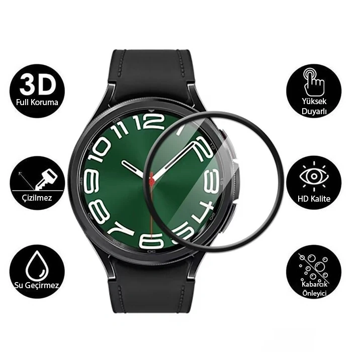 Nevamel Ally Samsung Galaxy Watch 6 Classic 43mm PMMA Cam Ekran Koruyucu-(5775)