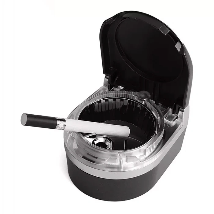 Nevamel Ally SD-1201 Led Işıklı Kapaklı Araç Küllük Oto Araba Kül Tablası-(5775)