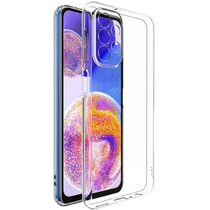 Nevamel Ally SM Galaxy A23 5G Kılıf Kamera Korumalı Ultra İnce Şeffaf Silikon Kılıf-(5775)
