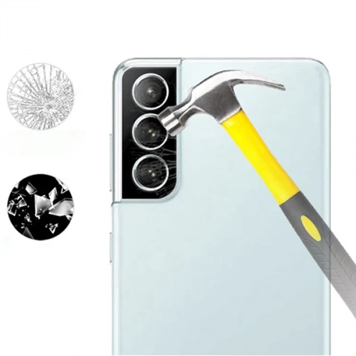 Nevamel ALLY SM Galaxy S21+Plus HD 3D Full Tempered Cam Kamera Koruyucu-(5775)