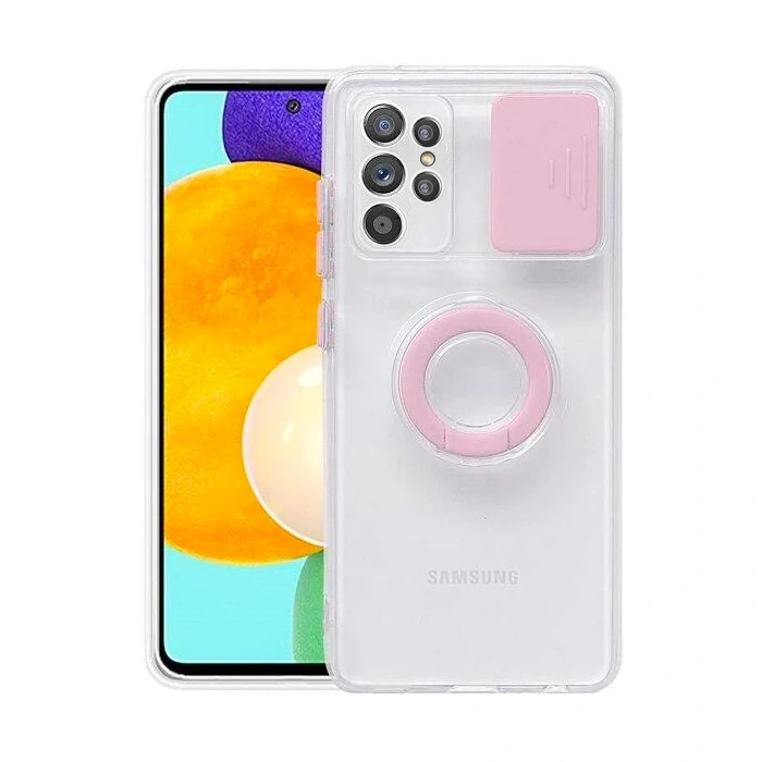 Nevamel Ally SM Galaxy S21 Ultra S30 Ultra Kılıf Sürgülü Kamera Lens Korumalı Yüzük Standlı Silikon Kılıf-(5775)