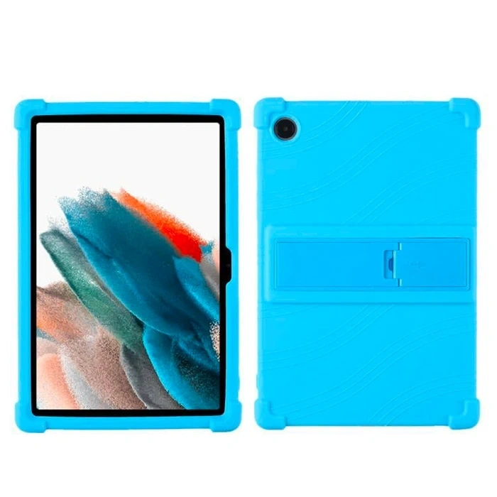 Nevamel Ally SM Galaxy Tab A8 2021 10.5 (X200/X205) Kılıf Standlı Silikon Kılıf-(5775)