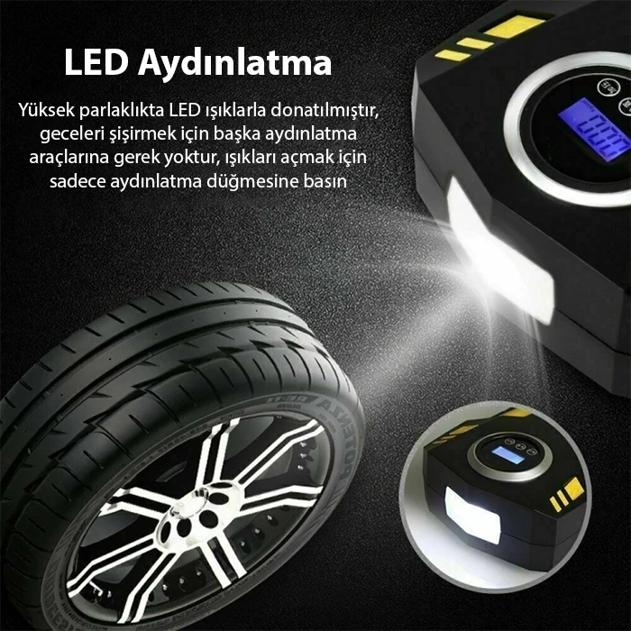 Nevamel ALLY ST-5002 Dijital Basınç Göstergeli Oto Lastik Şişirme Pompası Hava Kompresörü-(5775)