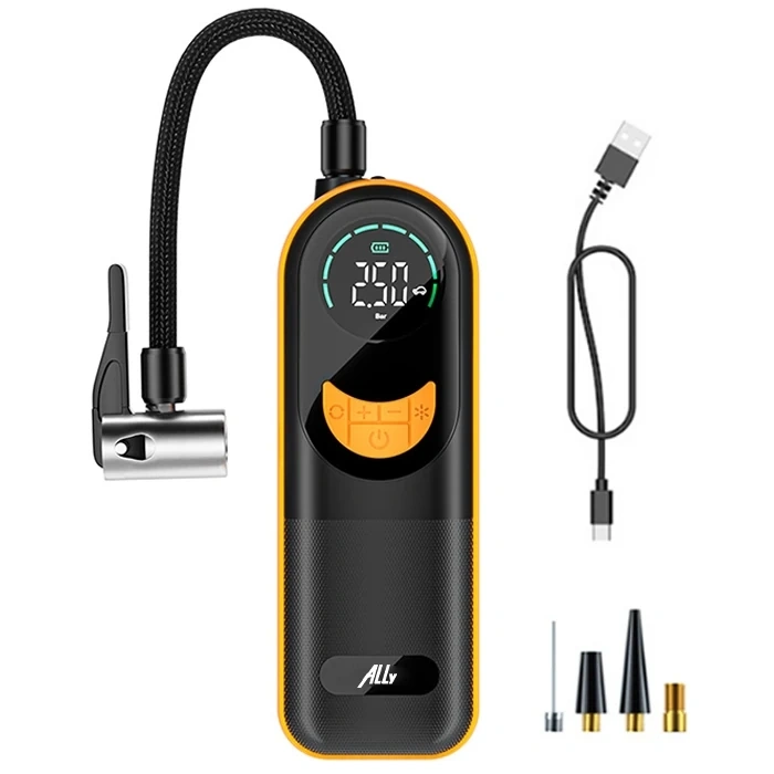 Nevamel ALLY ST-5520 Dijital Basınç Göstergeli Oto Lastik Şişirme Pompası Hava Kompresörü-(5775)