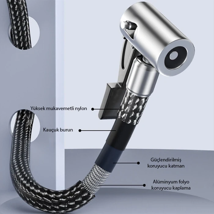 Nevamel Ally ST-5523 LED Işıklı Taşınabilir Hava Pompası Kompresör Araç Lastik Şişirme Makinesi-(5775)