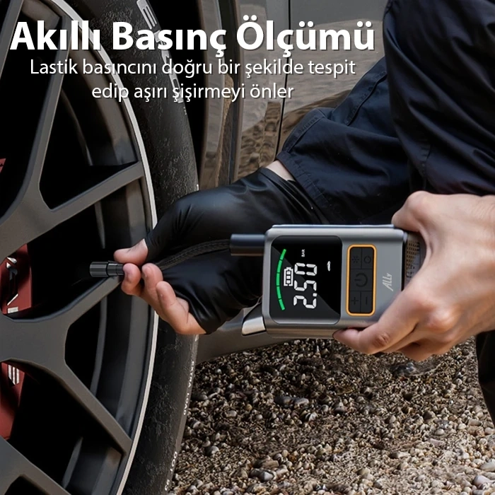 Nevamel ALLY ST-5528 Dijital Basınç Göstergeli Oto Lastik Şişirme Pompası Hava Kompresörü-(5775)