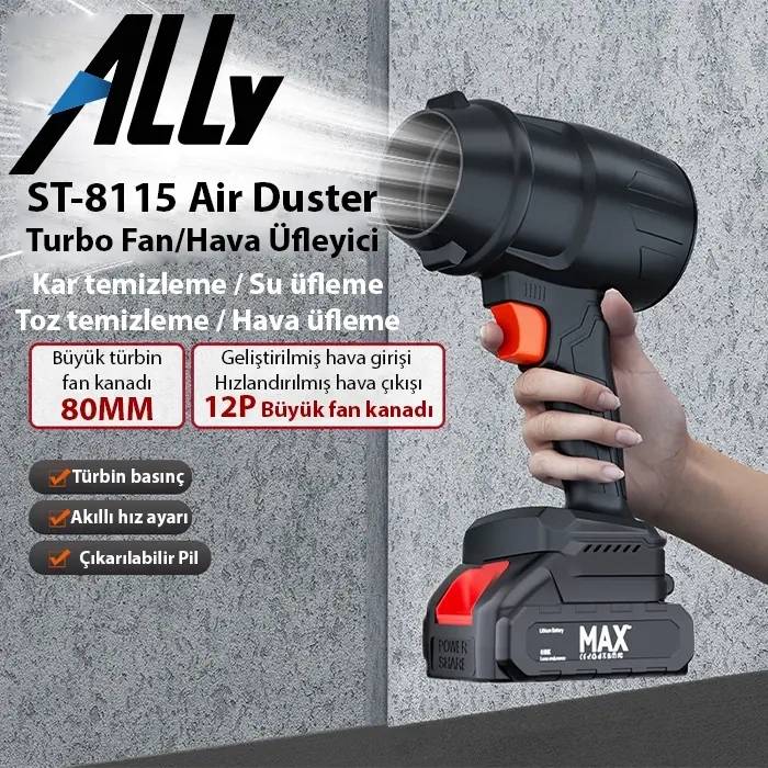 Nevamel® ALLY ST-8115 Air Duster Turbo Fan Hava Üfleyici 30000rpm-(5775)