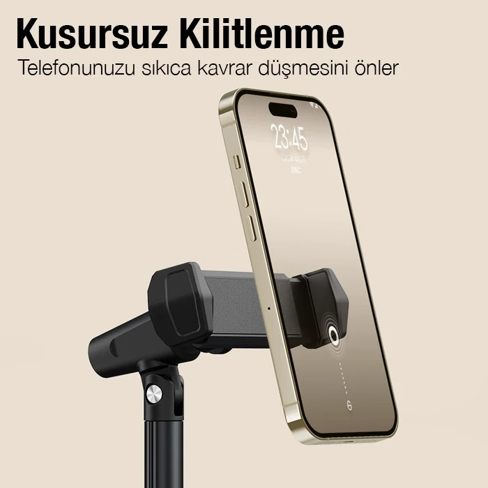 Nevamel ALLY T8 360° Dönebilen Yükseklik Ayarlı Masa Üstü Telefon Tutucu-(5775)