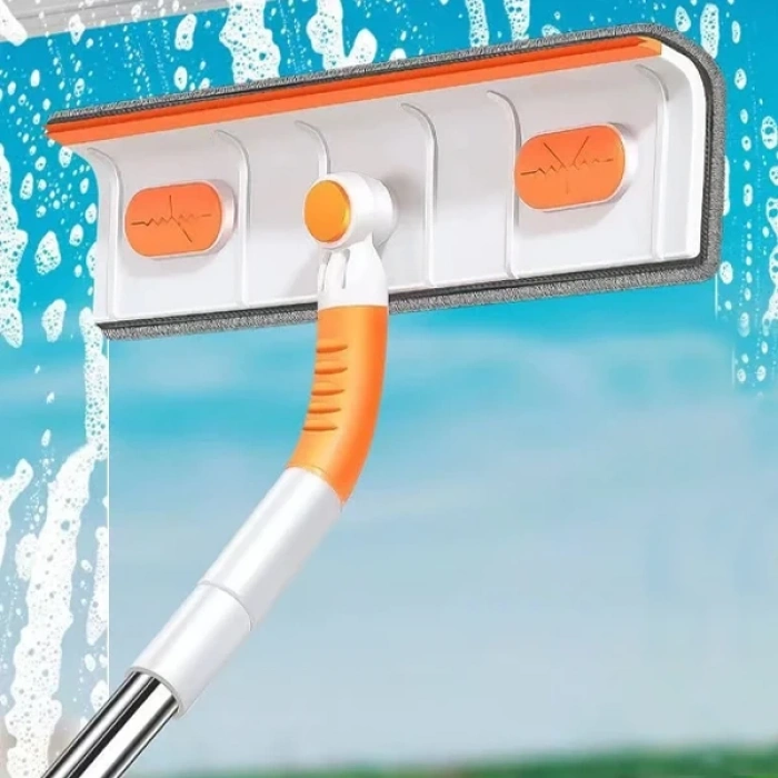 Nevamel Ally Teleskopik Çift Taraflı Pratik Cam Silme Fırçası-(5775)