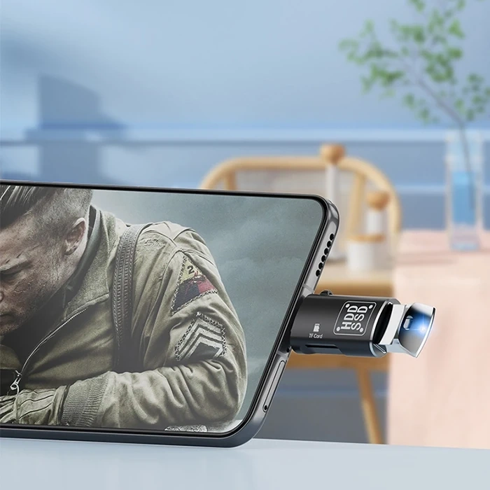 Nevamel ALLY Type-c to USB + TF Kart Çevirici Otg Adaptör-(5775)